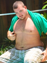 Cute Cub Hunter is one massive man with a handsome face, round belly and hard cock