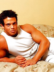 Young sexy fitness model Zack Lauren poses