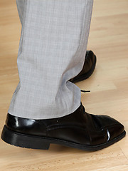 Marcello takes off his shoes and then wanks his cock into a fleshlight