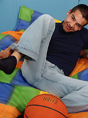 Sweet teen boy exposing his goodies