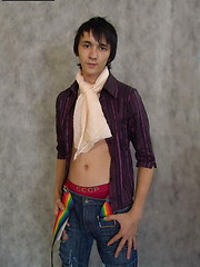 Delicious dark-haired twink sporting tough Soviet charm and blameless body