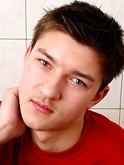Cute russian boy with uncut dick