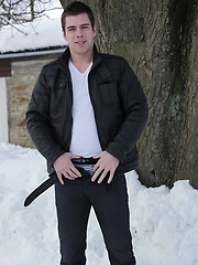 Matty Cole whips out uncut dick on a snowy day.