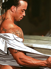 P rofessional exotic dancer Ice exposes his sexy body