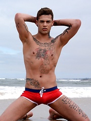 Two Horny Tops, Two Cock-Crazed Bottoms, One Beach. Result? One Fucking Hot Foursome!