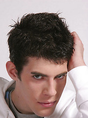 Dark-haired british boy masturbates and cums